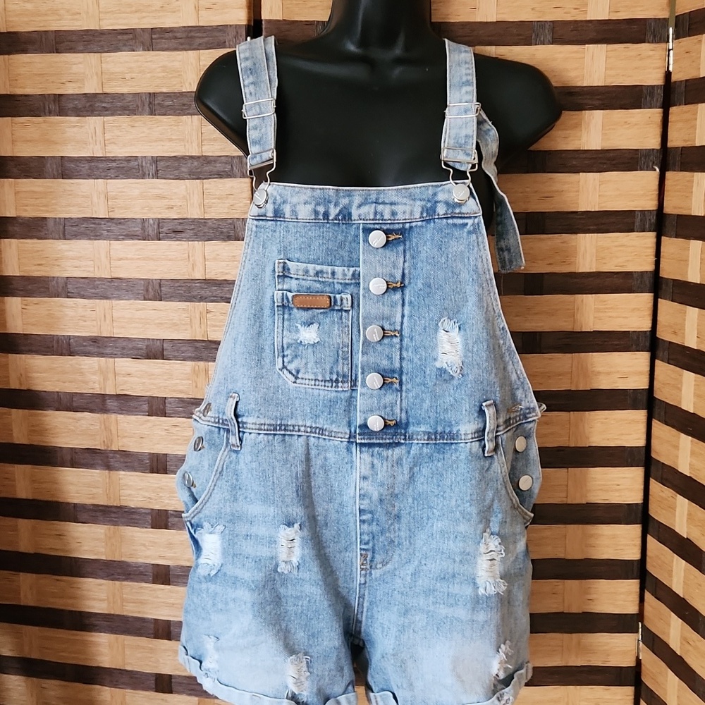 Jeans Destroyed Bib Shorts